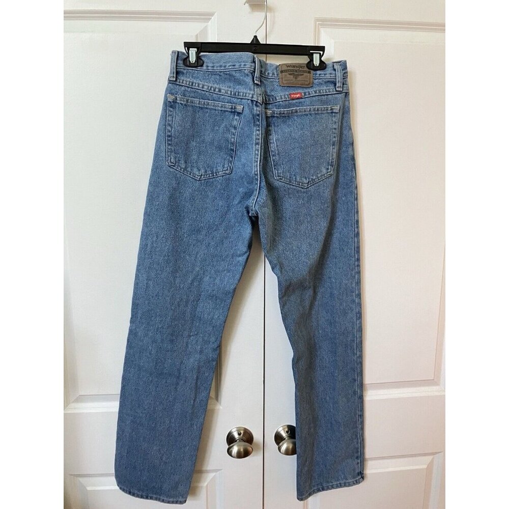 Vintage Wrangler Straight Leg Jeans 30x32 Dad 90s Blue Denim